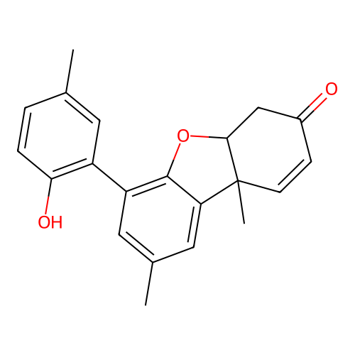 3(4H)-Dibenzofuranone, 4a,9b-dihydro-6-(6-hydroxy-m-tolyl)-8,9b-dimethyl- structure