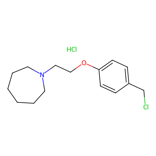 1-(2-(4-(Chloromethyl)phenoxy)ethyl)azepane hydrochloride structure