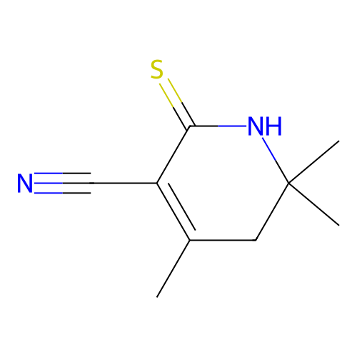 4,6,6-Trimethyl-2-thioxo-1,2,5,6-tetrahydropyridine-3-carbonitrile structure