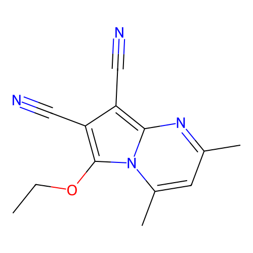 6-Ethoxy-2,4-dimethylpyrrolo[1,2-a]pyrimidine-7,8-dicarbonitrile structure