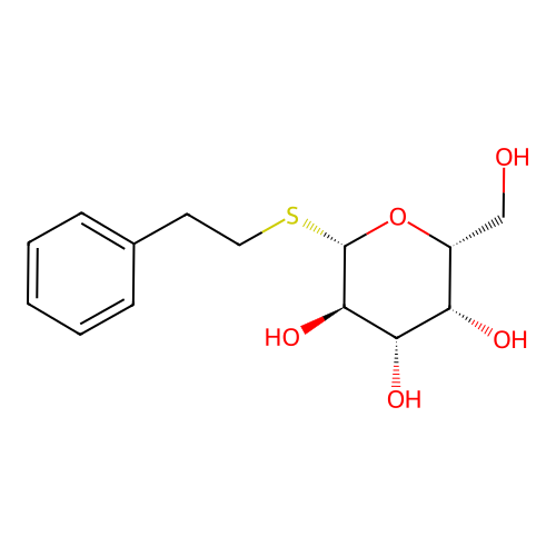 Phenylethyl thio-beta-D-galactopyranoside structure