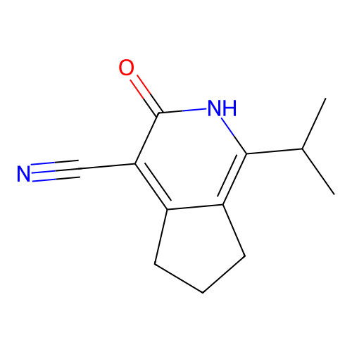 1-isopropyl-3-oxo-3,5,6,7-tetrahydro-2H-cyclopenta[c]pyridine-4-carbonitrile structure