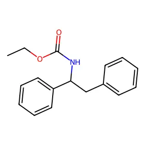 (1,2-二苯基乙基)氨基甲酸乙酯 structure