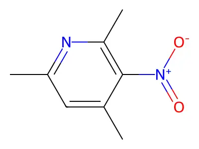 2,4,6-Trimethyl-3-nitropyridine structure