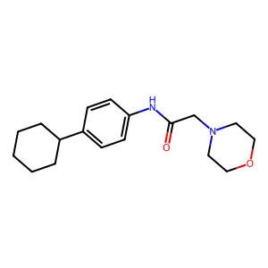 N-(4-cyclohexylphenyl)-2-morpholin-4-ylacetamide structure