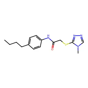 N-(4-butylphenyl)-2-[(4-methyl-4H-1,2,4-triazol-3-yl)sulfanyl]acetamide structure