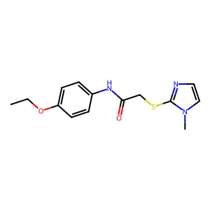 N-(4-ethoxyphenyl)-2-[(1-methyl-1H-imidazol-2-yl)sulfanyl]acetamide structure
