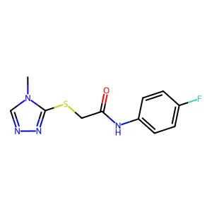 N-(4-Fluorophenyl)-2-[(4-methyl-4H-1,2,4-triazol-3-yl)sulfanyl]acetamide structure