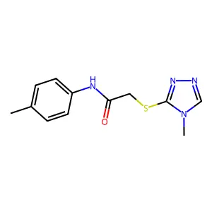2-[(4-methyl-4H-1,2,4-triazol-3-yl)sulfanyl]-N-(4-methylphenyl)acetamide structure