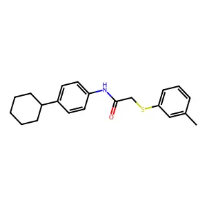 N-(4-cyclohexylphenyl)-2-[(3-methylphenyl)sulfanyl]acetamide structure