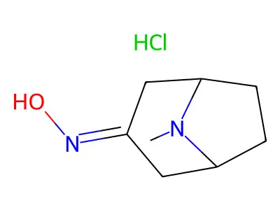 8-Azabicyclo[3.2.1]octan-3-one, 8-methyl-, oxime structure