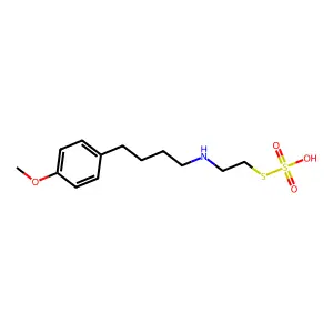 Ethanethiol, 2-(4-(p-methoxyphenyl)butyl)amino-, hydrogen thiosulfate structure