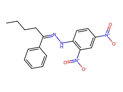 2,4-dinitro-N-(1-phenylpentylideneamino)aniline structure