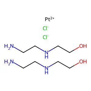 Bis(2-((2-aminoethyl)amino)ethanol)platinum(2+) dichloride structure