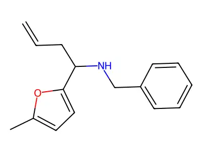 N-benzyl-1-(5-methylfuran-2-yl)but-3-en-1-amine structure