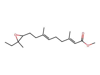 Methyl 9-(3-ethyl-3-methyloxiran-2-yl)-3,7-dimethylnona-2,6-dienoate structure
