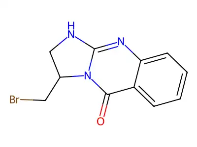 3-(bromomethyl)-2,3-dihydroimidazo[2,1-b]quinazolin-5(1H)-one structure