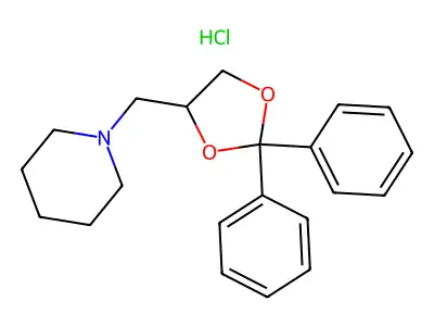 2,2-Diphenyl-4-piperidinomethyl-1,3-dioxolane structure