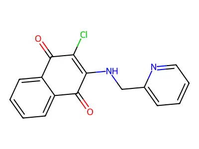 2-Chloro-3-[(2-pyridinylmethyl)amino]naphthoquinone structure