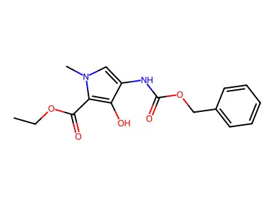 Ethyl 4-Benzyloxycarbonylamino-3-hydroxy-1-methyl-1H-pyrrole-2-carboxylate structure