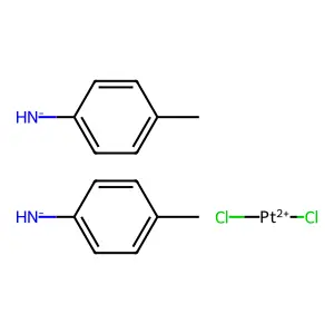 Dichloroplatinum(2+);bis((4-methylphenyl)azanide) structure