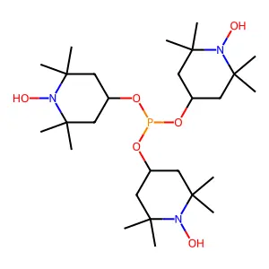 Tris(1-hydroxy-2,2,6,6-tetramethylpiperidin-4-yl) phosphite structure