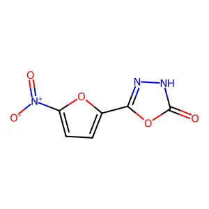 5-(5-Nitro-2-furyl)-1,3,4-oxadiazole-2-ol structure