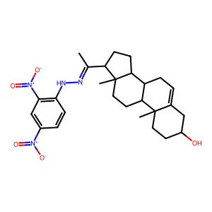 20-[2-(2,4-Dinitrophenyl)hydrazinylidene]pregn-5-en-3-ol structure