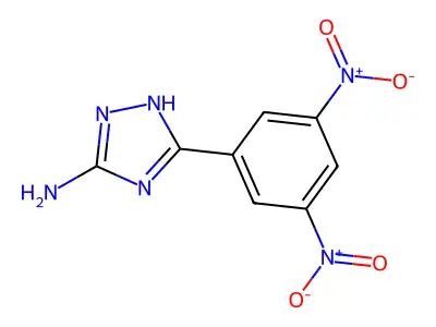 3-(3,5-dinitrophenyl)-1H-1,2,4-triazol-5-amine structure