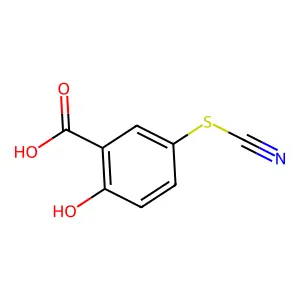 2-Hydroxy-5-thiocyanatobenzoic acid structure
