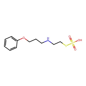 S-(2-((3-Phenoxypropyl)amino)ethyl) hydrogen sulfurothioate structure