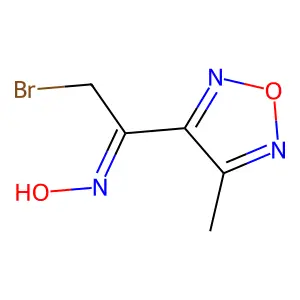 2-Bromo-1-(4-methyl-1,2,5-oxadiazol-3-yl)ethanone oxime structure