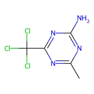 4-甲基-6-(三氯甲基)-1,3,5-三嗪-2-胺 structure