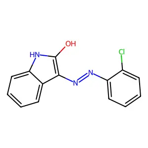 Indole-2, 3-[(o-chlorophenyl)hydrazone] structure