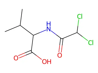 N-(Dichloroacetyl)valine structure