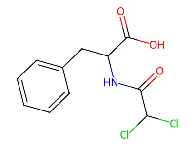 N-dichloroacetyl-DL-phenylalanine structure