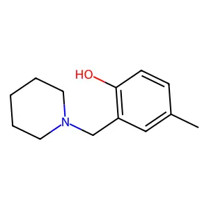 Phenol, 4-methyl-2-(1-piperidinylmethyl)- structure