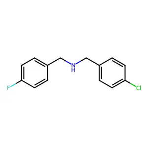 1-(4-chlorophenyl)-N-(4-fluorobenzyl)methanamine structure