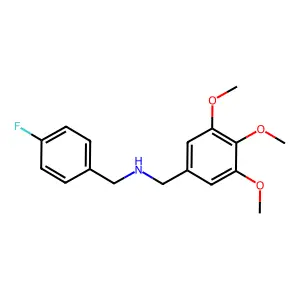1-(4-fluorophenyl)-N-[(3,4,5-trimethoxyphenyl)methyl]methanamine structure