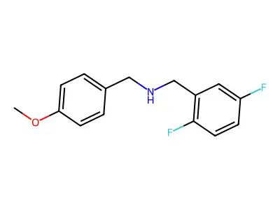 (2,5-Difluorobenzyl)(4-methoxybenzyl)amine structure