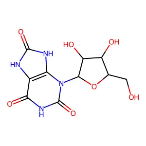 9-N-ribofuranosyluric acid structure