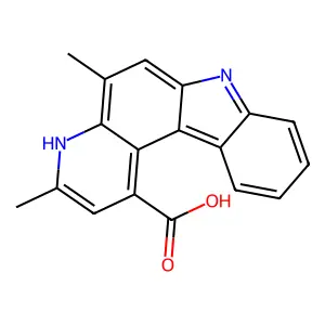 3,5-dimethyl-7H-pyrido[2,3-c]carbazole-1-carboxylic acid structure