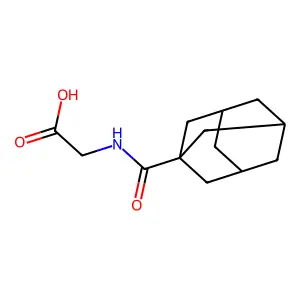 [(Adamantane-1-carbonyl)-amino]-acetic acid structure