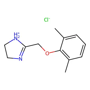 2-Imidazoline, 2-((2,6-xylyloxy)methyl)-, hydrochloride structure