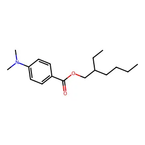 二甲氨苯酸辛酯 structure