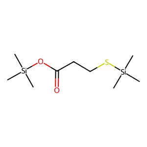 Propanoic acid, 3-((trimethylsilyl)thio)-, trimethylsilyl ester structure