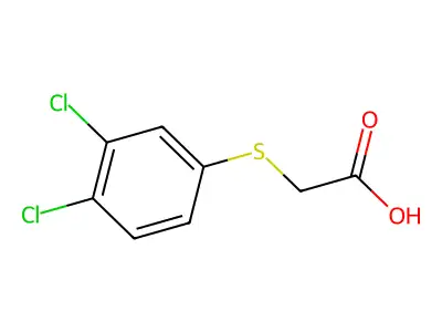 [(3,4-Dichlorophenyl)thio]acetic acid structure