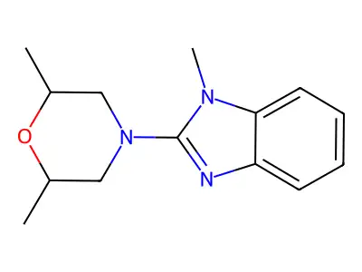 2,6-Dimethyl-4-(1-methylbenzimidazol-2-yl)morpholine structure