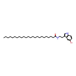 N-[2-(5-hydroxy-1H-indol-3-yl)ethyl]tetracosanamide structure