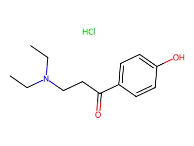 3-(Diethylamino)-1-(4-hydroxyphenyl)propan-1-one;hydrochloride structure